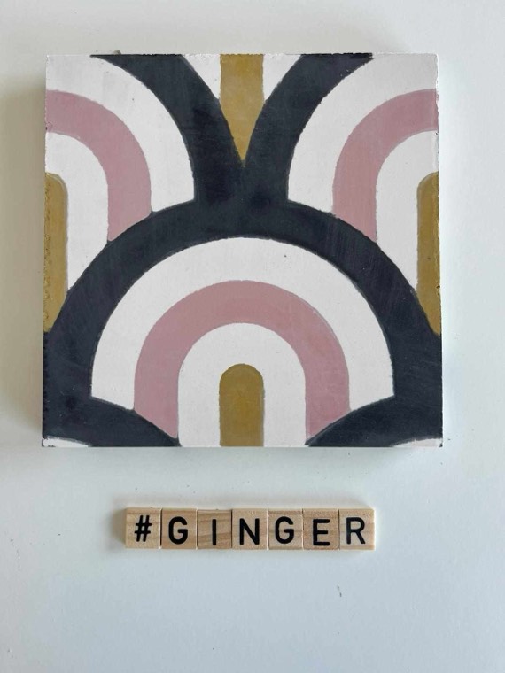 Motif Ginger : carreau de ciment de la galerie de l'atelier